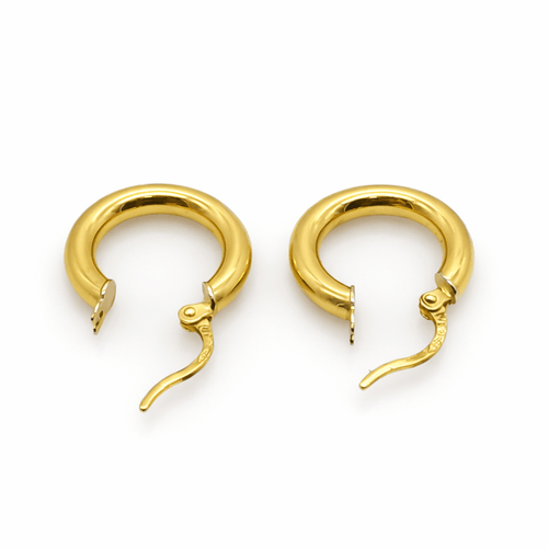 Boucles d'oreilles Boucles d'oreilles créoles en or jaune 18 carats 58 Facettes Boucles d'oreilles créoles or jaune