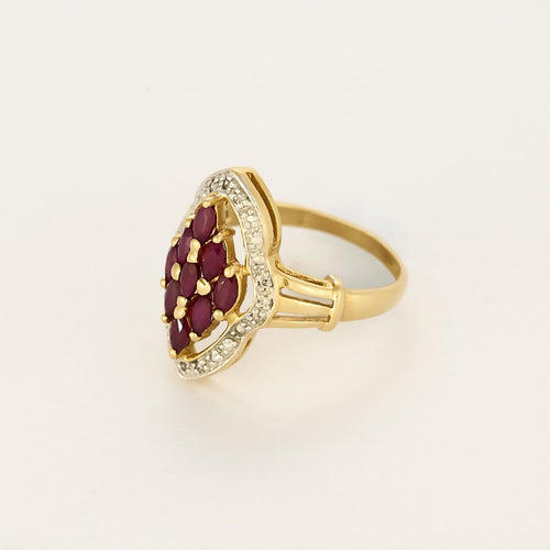Bague Bague en or jaune diamants, rubis 58 Facettes B260069
