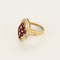 Bague Bague en or jaune diamants, rubis 58 Facettes B260069