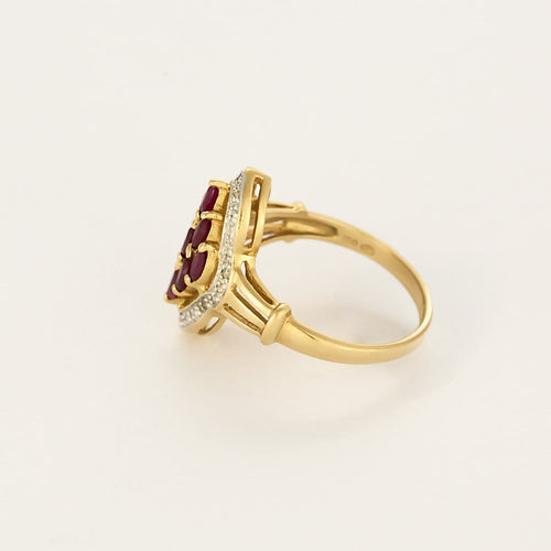 Bague Bague en or jaune diamants, rubis 58 Facettes B260069