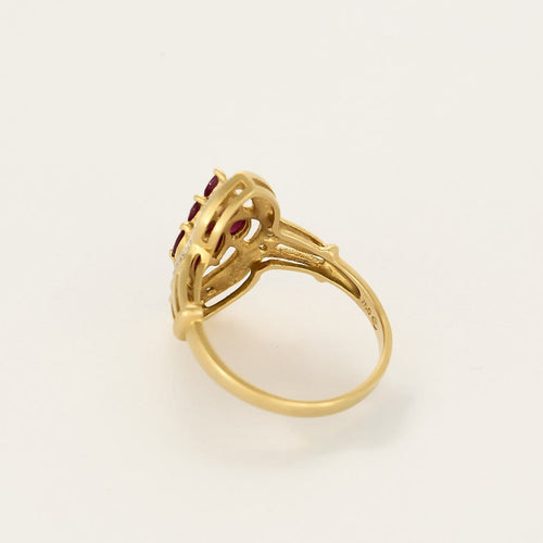 Bague Bague en or jaune diamants, rubis 58 Facettes B260069