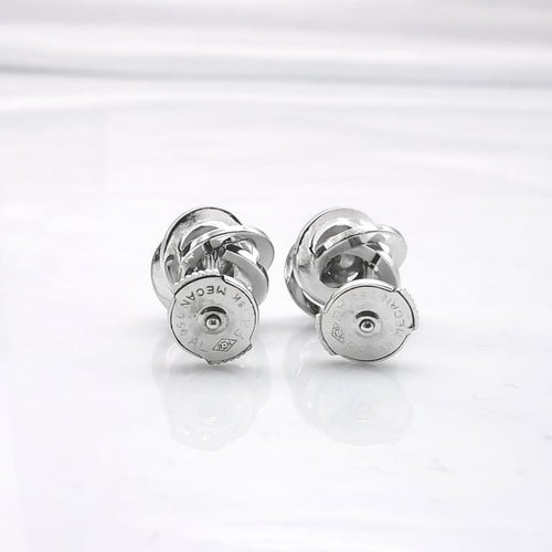 Boucles d'oreilles Boucles d'oreilles en or blanc 18 carats et diamants taille brillant 58 Facettes Boucles d'oreilles or blanc & diamants