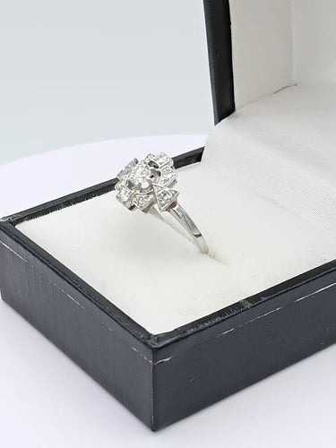 Bague 49 Bague Art déco en platine sertie de diamants 58 Facettes VALOIR/527