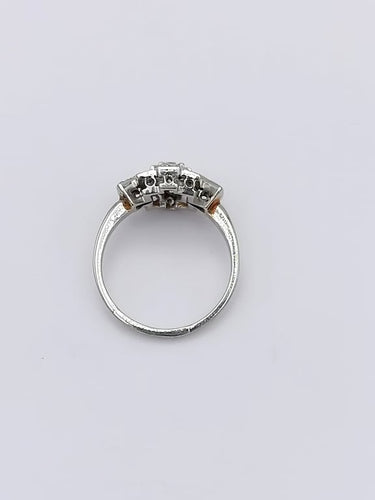 Bague 49 Bague Art déco en platine sertie de diamants 58 Facettes VALOIR/527