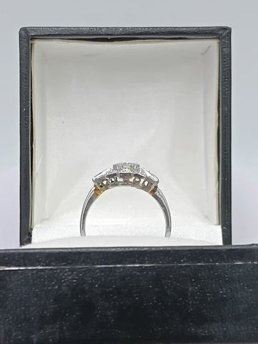 Bague 49 Bague Art déco en platine sertie de diamants 58 Facettes VALOIR/527