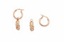 Boucles d'oreilles Boucles d’oreilles en or rose 18 carats serties de diamants 58 Facettes Boucles d’oreilles en or rose 18K serties de diamants
