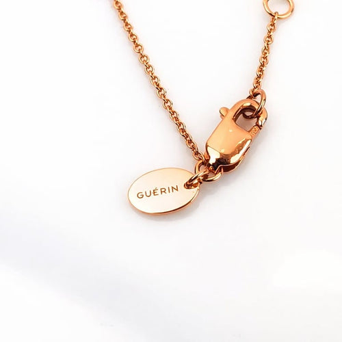 Collier Guérin - Collier en or rose 18 carats et diamants 58 Facettes Collier signé Guérin en or rose 18 et diamants