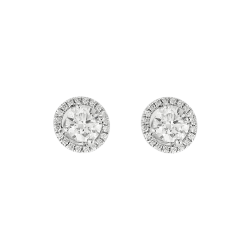 Boucles d'oreilles Boucles d’oreilles en or blanc 18 carats et diamants 58 Facettes BO-01