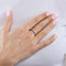 Bague 58 Alliance américaine or blanc 18k, diamants 0,40cts 58 Facettes GU170