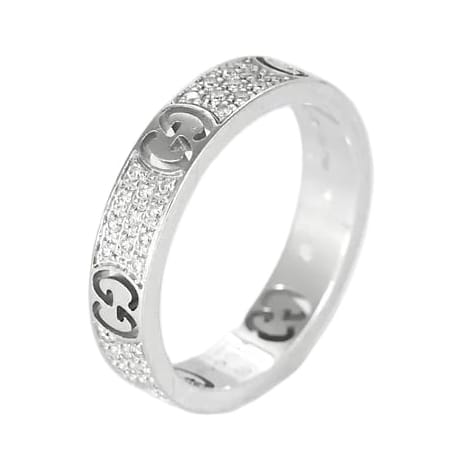 Bague 52 GUCCI - Icon  - Bague en or blanc et pavage diamants 58 Facettes ROD4447