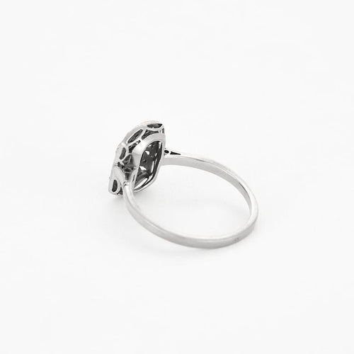Bague 55 Ravissante Bague Ancienne Diamants Taille Rose 58 Facettes EL004