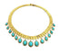 Collier Collier - Maillons géométriques articulés en or jaune 18 carats et turquoises 58 Facettes 250241