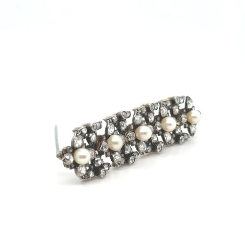 Broche Broche Napoléon III en or 18 carats, argent, diamants et perles 58 Facettes 1.0000582/1