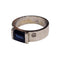 Bague 54 Bague - Saphir et diamants en or blanc 18k 58 Facettes T6