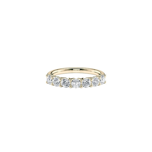 Bague ESTALE - Bague demi-alliance en or jaune 18K et diamants de laboratoire 58 Facettes UKD364598MM