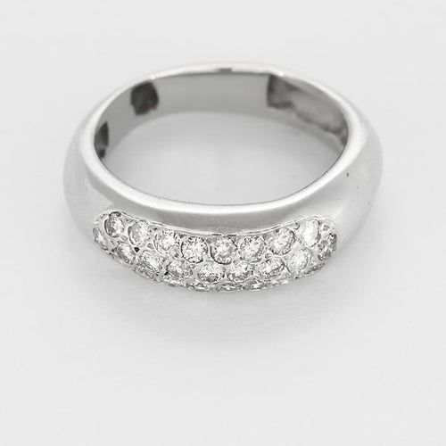 Bague 52 Bague jonc en or blanc 750 sertie de diamants 58 Facettes LP1339/