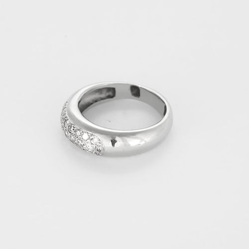 Bague 52 Bague jonc en or blanc 750 sertie de diamants 58 Facettes LP1339/