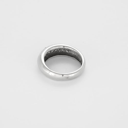 Bague 52 Bague jonc en or blanc 750 sertie de diamants 58 Facettes LP1339/