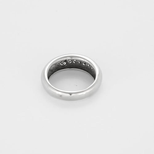 Bague 52 Bague jonc en or blanc 750 sertie de diamants 58 Facettes LP1339/