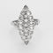 Bague 54 Bague marquise en or blanc 750 sertie de diamants 58 Facettes LP1289/