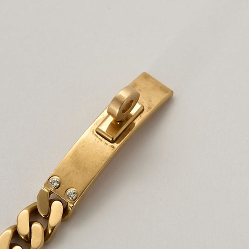 Bracelet Hermès Kelly - Bracelet gourmette en or rose 750 serti de diamants 58 Facettes LP1376/