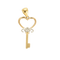 Pendentif PERMALE - Pendentif clé cœur en or jaune 750 et diamant 58 Facettes LP1335/