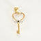Pendentif PERMALE - Pendentif clé cœur en or jaune 750 et diamant 58 Facettes LP1335/