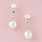 Boucles d'oreilles Leysen Frères - Boucles d’oreilles transformables en or blanc 18K, perles et diamants 58 Facettes 238