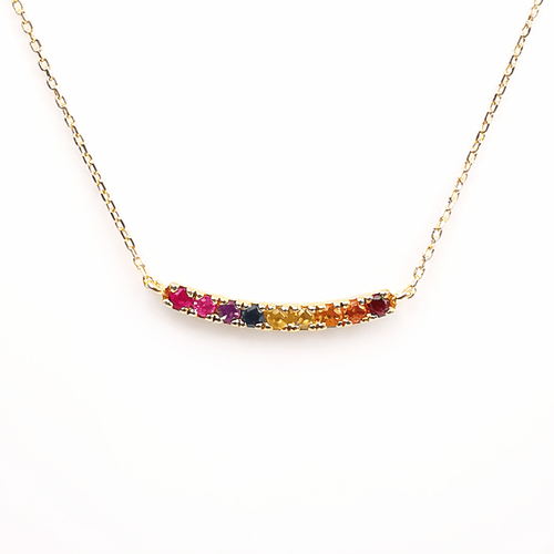 Collier Guérin - Collier en or jaune 18 carats et pierres précieuses 58 Facettes Collier signé Guérin en or et pierres précieuses
