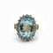 Bague 53.5 Bague Pompadour en or rose 18 carats et aigue-marine 58 Facettes Bague 129-1