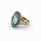 Bague 53.5 Bague Pompadour en or rose 18 carats et aigue-marine 58 Facettes Bague 129-1