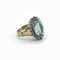 Bague 53.5 Bague Pompadour en or rose 18 carats et aigue-marine 58 Facettes Bague 129-1