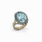 Bague 53.5 Bague Pompadour en or rose 18 carats et aigue-marine 58 Facettes Bague 129-1