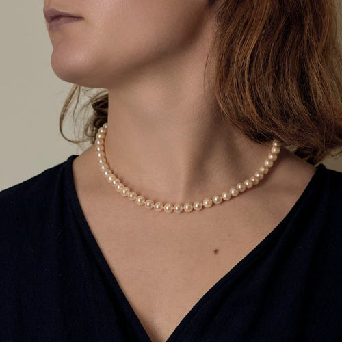 Collier Collier perles de culture en or jaune 18 carats 58 Facettes LP1322/