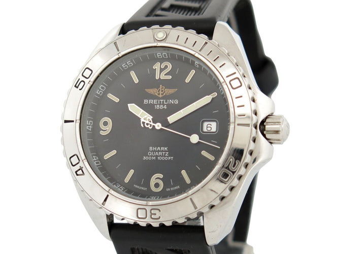 Montre vintage montre BREITLING shark 300m a58605 41 mm acier date quartz 58 Facettes 273387