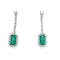 Boucles d'oreilles Années 1970 - Boucles d’oreilles en or blanc 18 ct, émeraudes et diamants 58 Facettes