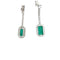 Boucles d'oreilles Années 1970 - Boucles d’oreilles en or blanc 18 ct, émeraudes et diamants 58 Facettes