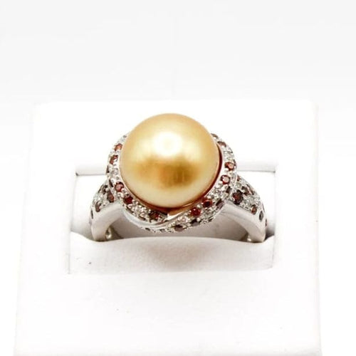 Bague 54 Mauboussin - Bague en or blanc 750 avec diamants et perle Gold 58 Facettes 250338