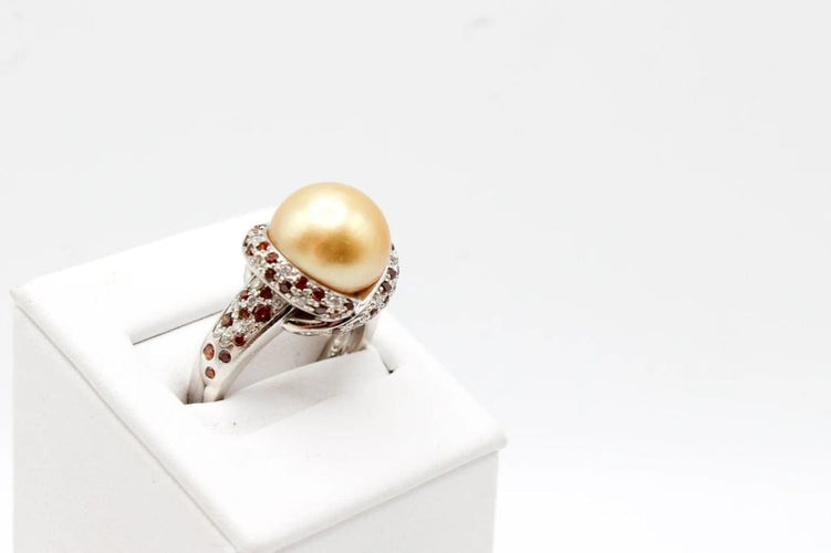 Bague 54 Mauboussin - Bague en or blanc 750 avec diamants et perle Gold 58 Facettes 250338
