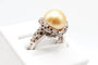 Bague 54 Mauboussin - Bague en or blanc 750 avec diamants et perle Gold 58 Facettes 250338