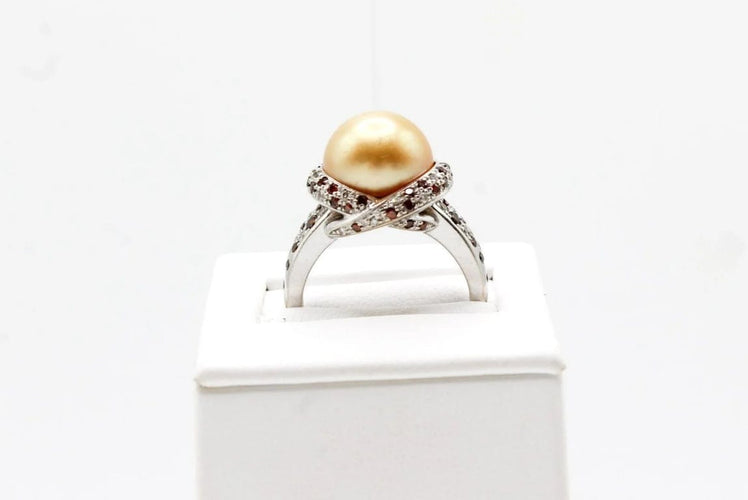Bague 54 Mauboussin - Bague en or blanc 750 avec diamants et perle Gold 58 Facettes 250338