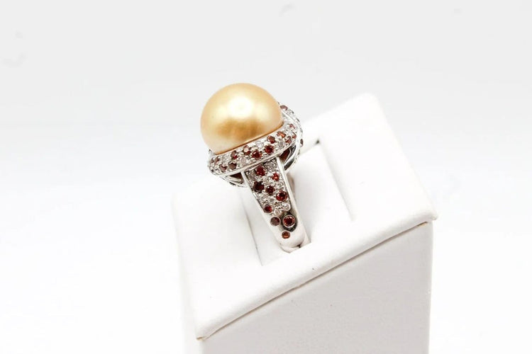 Bague 54 Mauboussin - Bague en or blanc 750 avec diamants et perle Gold 58 Facettes 250338