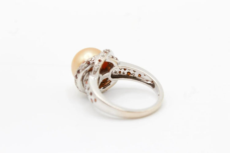 Bague 54 Mauboussin - Bague en or blanc 750 avec diamants et perle Gold 58 Facettes 250338