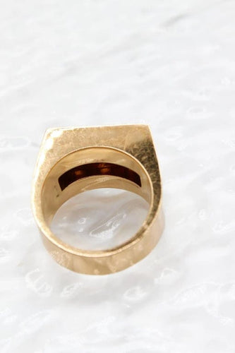 Bague 62 Chevalière - Bague en or 750 et platine avec diamants 58 Facettes 250301