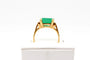 Bague 53 Bague en or jaune 750 avec émeraude 4,47 ct 58 Facettes 240204