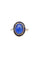 Bague 53 Bague cabochon en or jaune 750 et platine, saphir et diamants 58 Facettes 250101