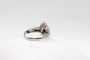 Bague 58 Bague rubis poire entouré de diamants en or blanc 585 58 Facettes 250019