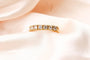 Bague 53 Bague demi-alliance en or jaune 750 sertie de 7 diamants 58 Facettes 250074