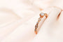Bague 50 Bague solitaire en or rose 750 avec diamants 0,10 ct 58 Facettes 240315