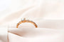 Bague 50 Bague solitaire en or rose 750 avec diamants 0,10 ct 58 Facettes 240315